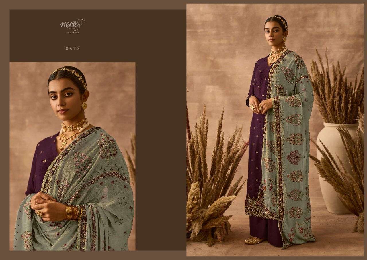 ODHINI BY KIMORA FASHION 8611 TO 8618 SERIES BEAUTIFUL SUITS COLORFUL STYLISH FANCY CASUAL WEAR & ETHNIC WEAR PURE DOLA SILK JACQUARD DRESSES AT WHOLESALE PRICE