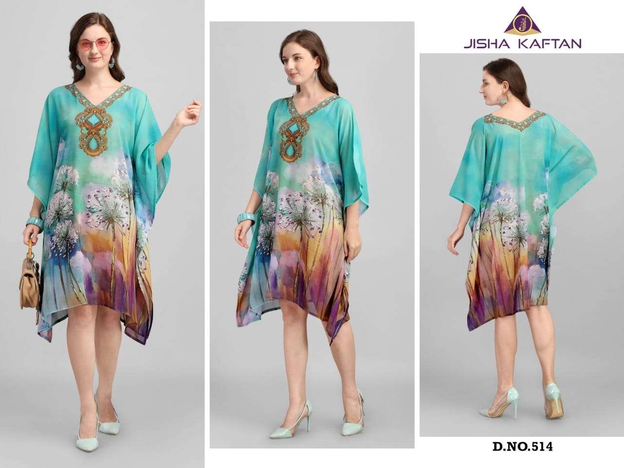 BEACH WEAR KAFTANS VOL-2 BY JELITE 508 TO 515 SERIES DESIGNER WEAR COLLECTION BEAUTIFUL STYLISH FANCY COLORFUL PARTY WEAR & OCCASIONAL WEAR WEIGHTLESS GEORGETTE PRINT GOWNS AT WHOLESALE PRICE