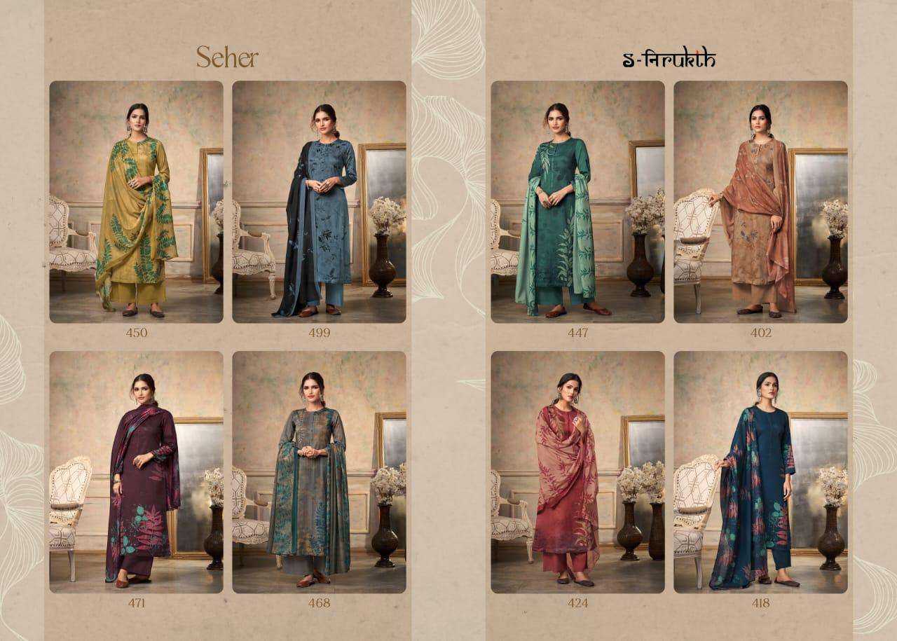 SEHER BY S-NIRUTH BEAUTIFUL STYLISH SUITS FANCY COLORFUL CASUAL WEAR & ETHNIC WEAR & READY TO WEAR PASHMINA PRINT DRESSES AT WHOLESALE PRICE