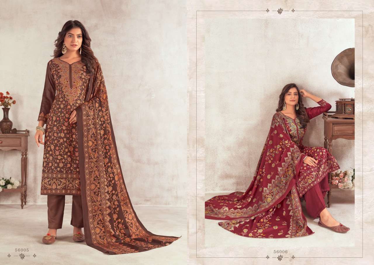 HAFIZA BY SKT SUITS 56001 TO 56008 SERIES BEAUTIFUL STYLISH SUITS FANCY COLORFUL CASUAL WEAR & ETHNIC WEAR & READY TO WEAR PASHMINA PRINTED DRESSES AT WHOLESALE PRICE