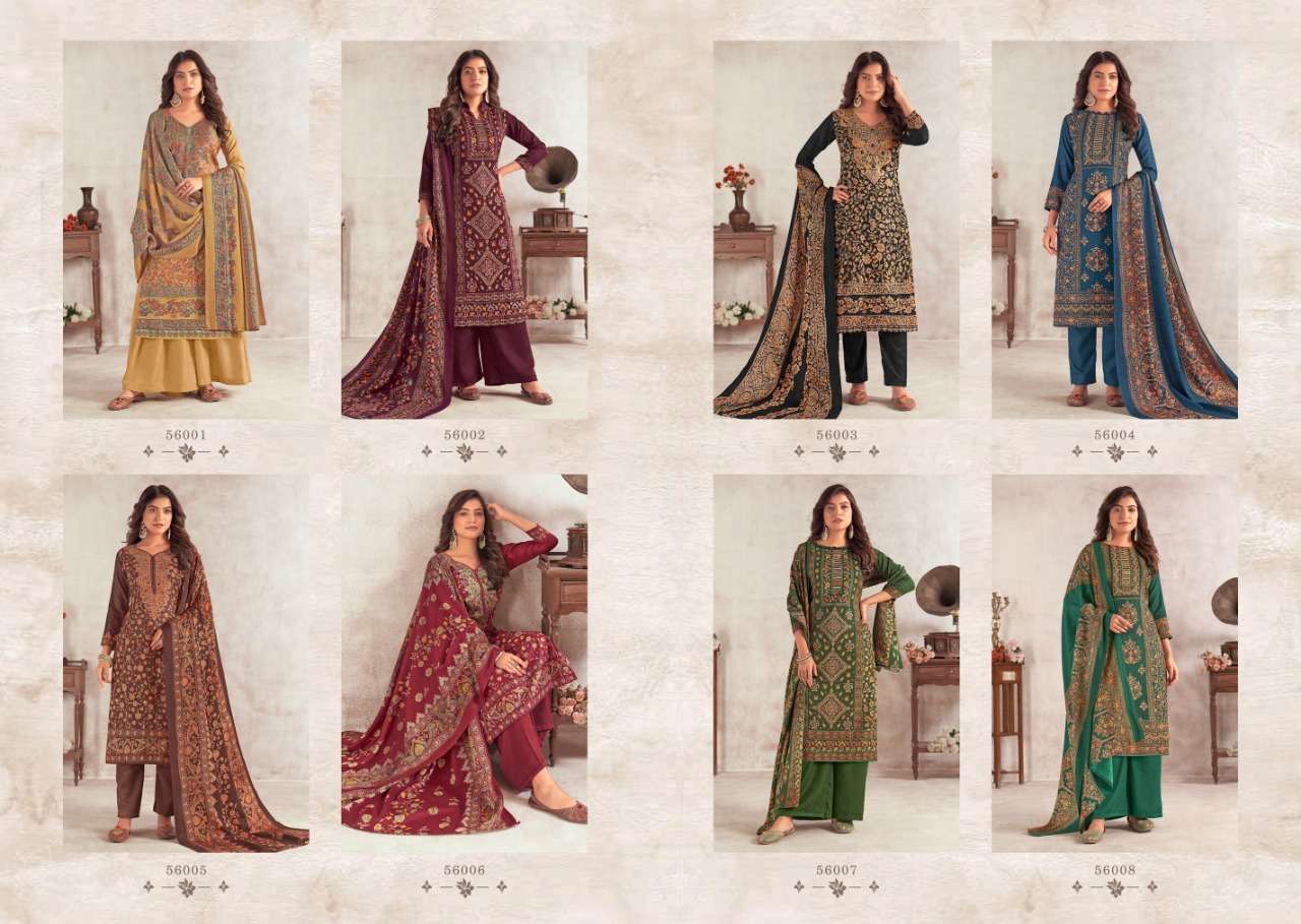 HAFIZA BY SKT SUITS 56001 TO 56008 SERIES BEAUTIFUL STYLISH SUITS FANCY COLORFUL CASUAL WEAR & ETHNIC WEAR & READY TO WEAR PASHMINA PRINTED DRESSES AT WHOLESALE PRICE