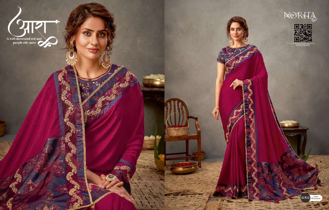 NORITA ARINYA BY MAHOTSAV 41508 TO 41522 SERIES INDIAN TRADITIONAL WEAR COLLECTION BEAUTIFUL STYLISH FANCY COLORFUL PARTY WEAR & OCCASIONAL WEAR FANCY SAREES AT WHOLESALE PRICE