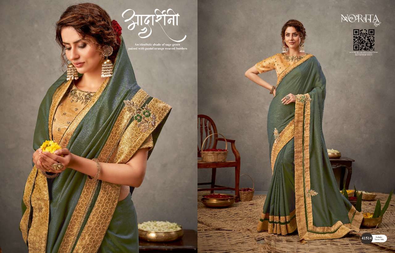 NORITA ARINYA BY MAHOTSAV 41508 TO 41522 SERIES INDIAN TRADITIONAL WEAR COLLECTION BEAUTIFUL STYLISH FANCY COLORFUL PARTY WEAR & OCCASIONAL WEAR FANCY SAREES AT WHOLESALE PRICE