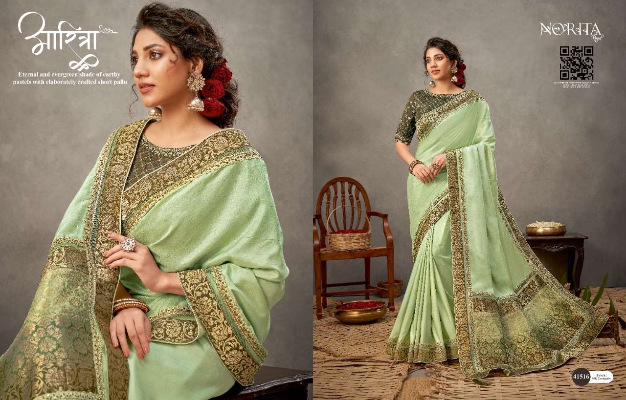 NORITA ARINYA BY MAHOTSAV 41508 TO 41522 SERIES INDIAN TRADITIONAL WEAR COLLECTION BEAUTIFUL STYLISH FANCY COLORFUL PARTY WEAR & OCCASIONAL WEAR FANCY SAREES AT WHOLESALE PRICE