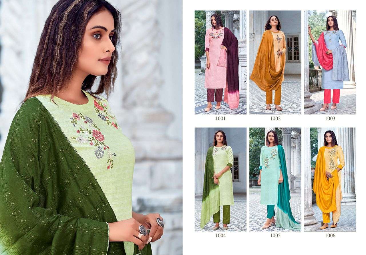 AARVI BY JINESH NX 1001 TO 1006 SERIES BEAUTIFUL SUITS COLORFUL STYLISH FANCY CASUAL WEAR & ETHNIC WEAR COTTON WITH WORK DRESSES AT WHOLESALE PRICE