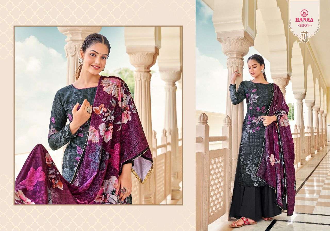 Makhmal By Hansa Prints 3301 To 3306 Series Beautiful Stylish Suits Fancy Colorful Casual Wear & Ethnic Wear & Ready To Wear Pashmina Digital Print With Hand Work Dresses At Wholesale Price