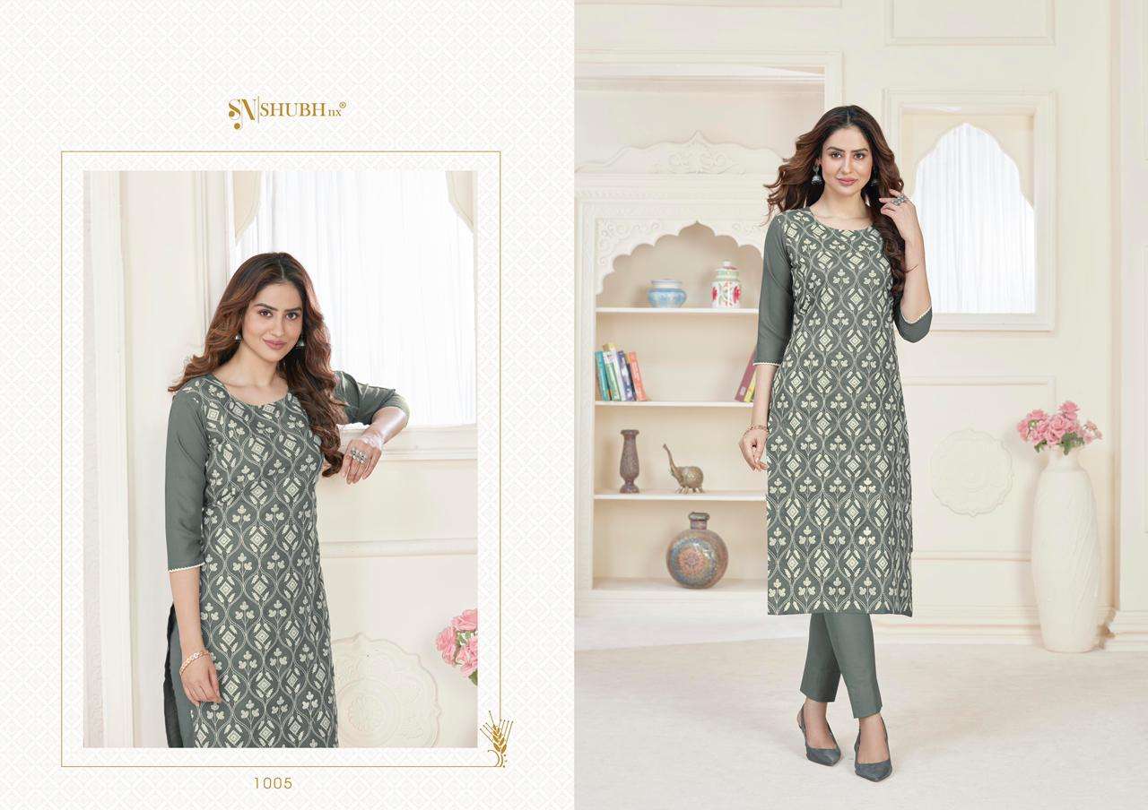 KASHVI BY SHUBH NX 1001 TO 1007 SERIES DESIGNER STYLISH FANCY COLORFUL BEAUTIFUL PARTY WEAR & ETHNIC WEAR COLLECTION RUBY COTTON WITH WORK KURTIS AT WHOLESALE PRICE