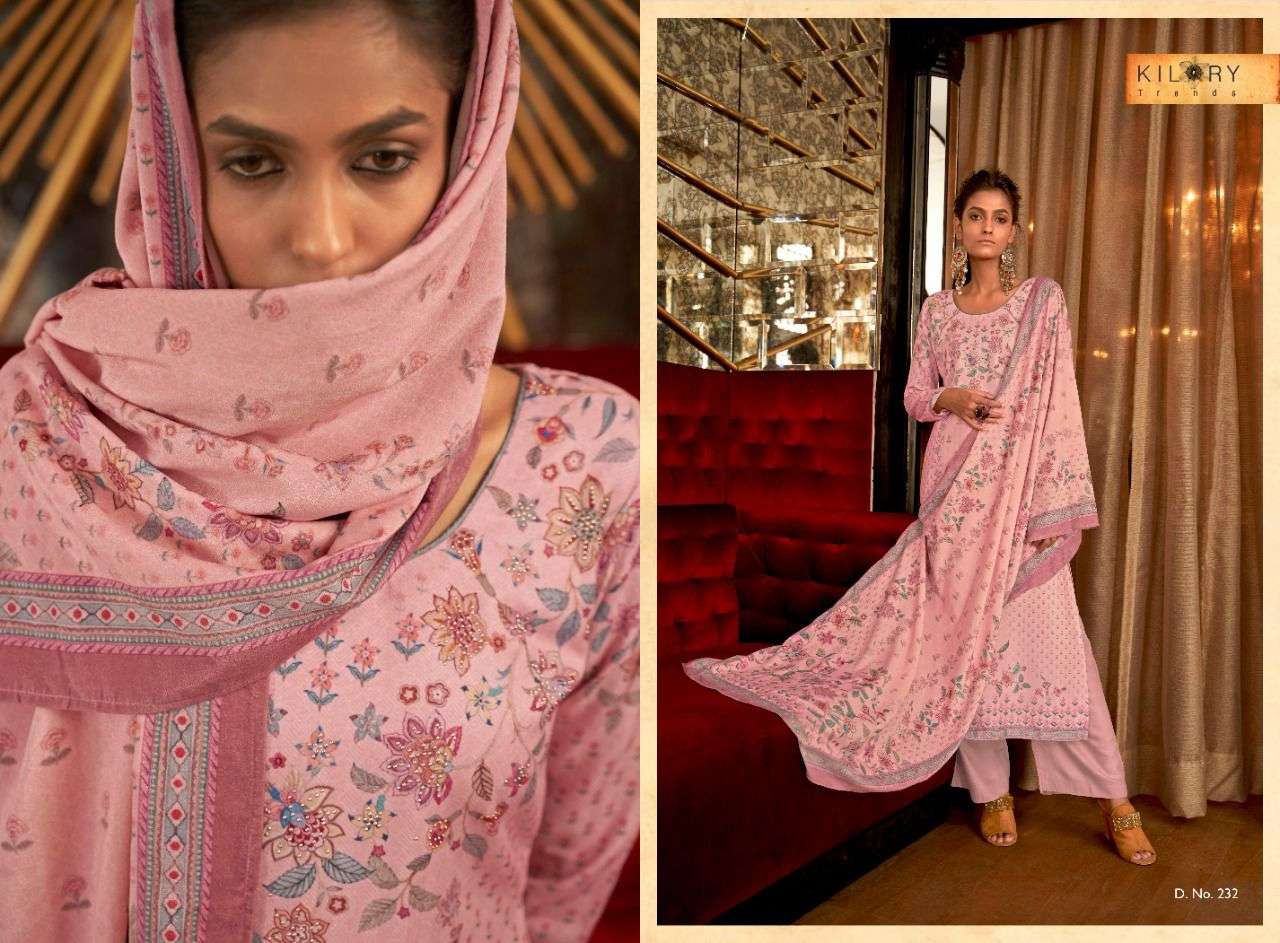 HIYA BY KILORY 231 TO 238 SERIES BEAUTIFUL SUITS COLORFUL STYLISH FANCY CASUAL WEAR & ETHNIC WEAR HEAVY PASHMINA PRINT DRESSES AT WHOLESALE PRICE