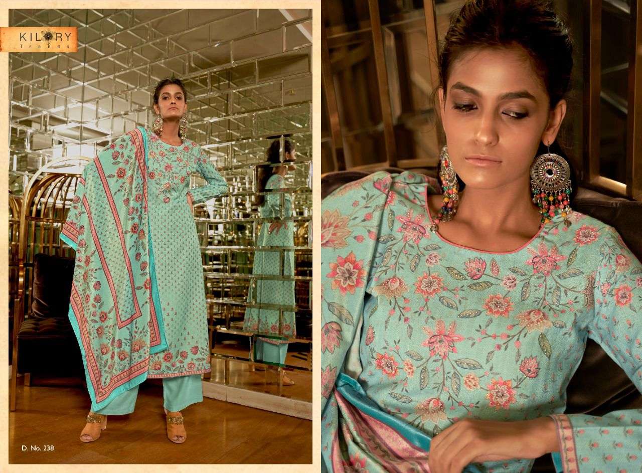 HIYA BY KILORY 231 TO 238 SERIES BEAUTIFUL SUITS COLORFUL STYLISH FANCY CASUAL WEAR & ETHNIC WEAR HEAVY PASHMINA PRINT DRESSES AT WHOLESALE PRICE