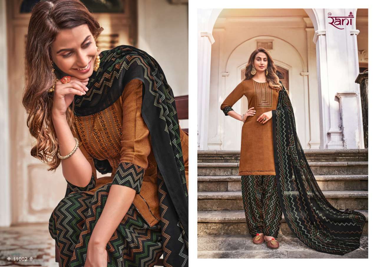 Estaa By Rani Fashion 11001 To 11006 Series Beautiful Suits Colorful Stylish Fancy Casual Wear & Ethnic Wear Rayon Print Dresses At Wholesale Price