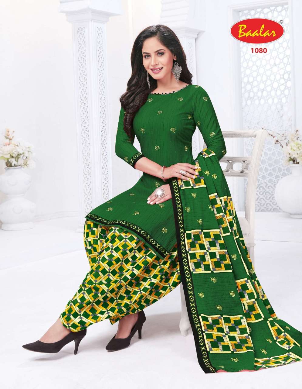 CRYSTAL PATIALA VOL-1 BY BAALAR 1071 TO 1085 SERIES BEAUTIFUL STYLISH SHARARA SUITS FANCY COLORFUL CASUAL WEAR & ETHNIC WEAR & READY TO WEAR PURE COTTON PRINTED DRESSES AT WHOLESALE PRICE