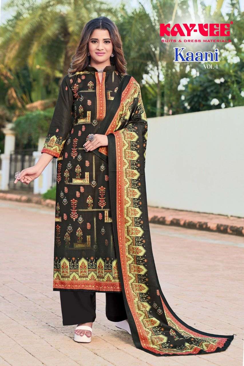 KAANI BY KAY VEE 1001 TO 1006 SERIES INDIAN TRADITIONAL WEAR COLLECTION BEAUTIFUL STYLISH FANCY COLORFUL PARTY WEAR & OCCASIONAL WEAR HEAVY PASHMINA DIGITAL PRINT DRESSES AT WHOLESALE PRICE