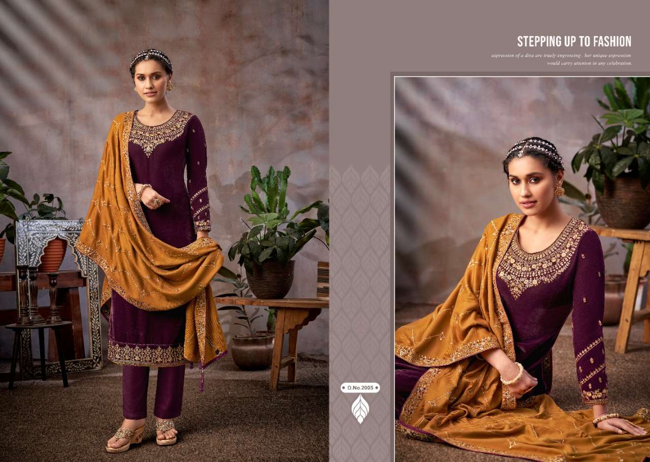 REHNUMA VOL-2 BY ZSM 2001 TO 2006 SERIES BEAUTIFUL STYLISH SUITS FANCY COLORFUL CASUAL WEAR & ETHNIC WEAR & READY TO WEAR PURE VELVET DRESSES AT WHOLESALE PRICE