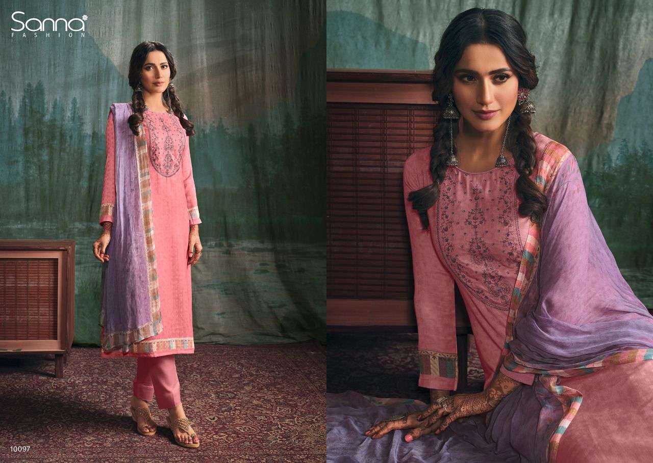 ELISA BY SANNA FASHION 10089 TO 10098 SERIES BEAUTIFUL STYLISH SUITS FANCY COLORFUL CASUAL WEAR & ETHNIC WEAR & READY TO WEAR PURE PASHMINA PRINT DRESSES AT WHOLESALE PRICE