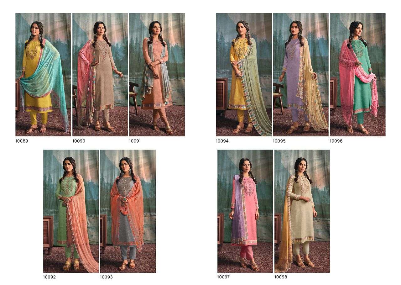 ELISA BY SANNA FASHION 10089 TO 10098 SERIES BEAUTIFUL STYLISH SUITS FANCY COLORFUL CASUAL WEAR & ETHNIC WEAR & READY TO WEAR PURE PASHMINA PRINT DRESSES AT WHOLESALE PRICE
