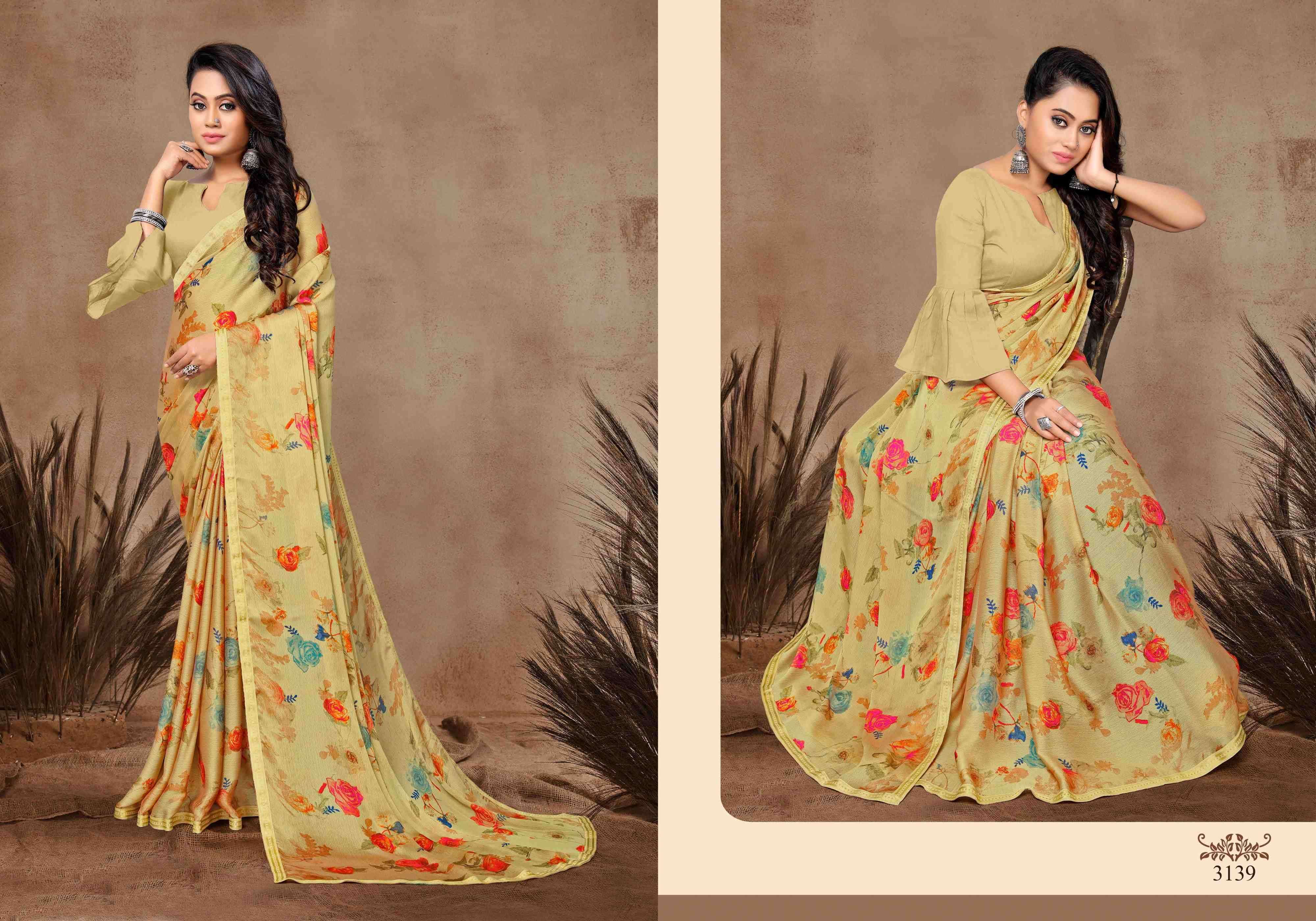 KASHMIRA BY BARGAD INDIAN TRADITIONAL WEAR COLLECTION BEAUTIFUL STYLISH FANCY COLORFUL PARTY WEAR & OCCASIONAL WEAR CHIFFON SAREES AT WHOLESALE PRICE