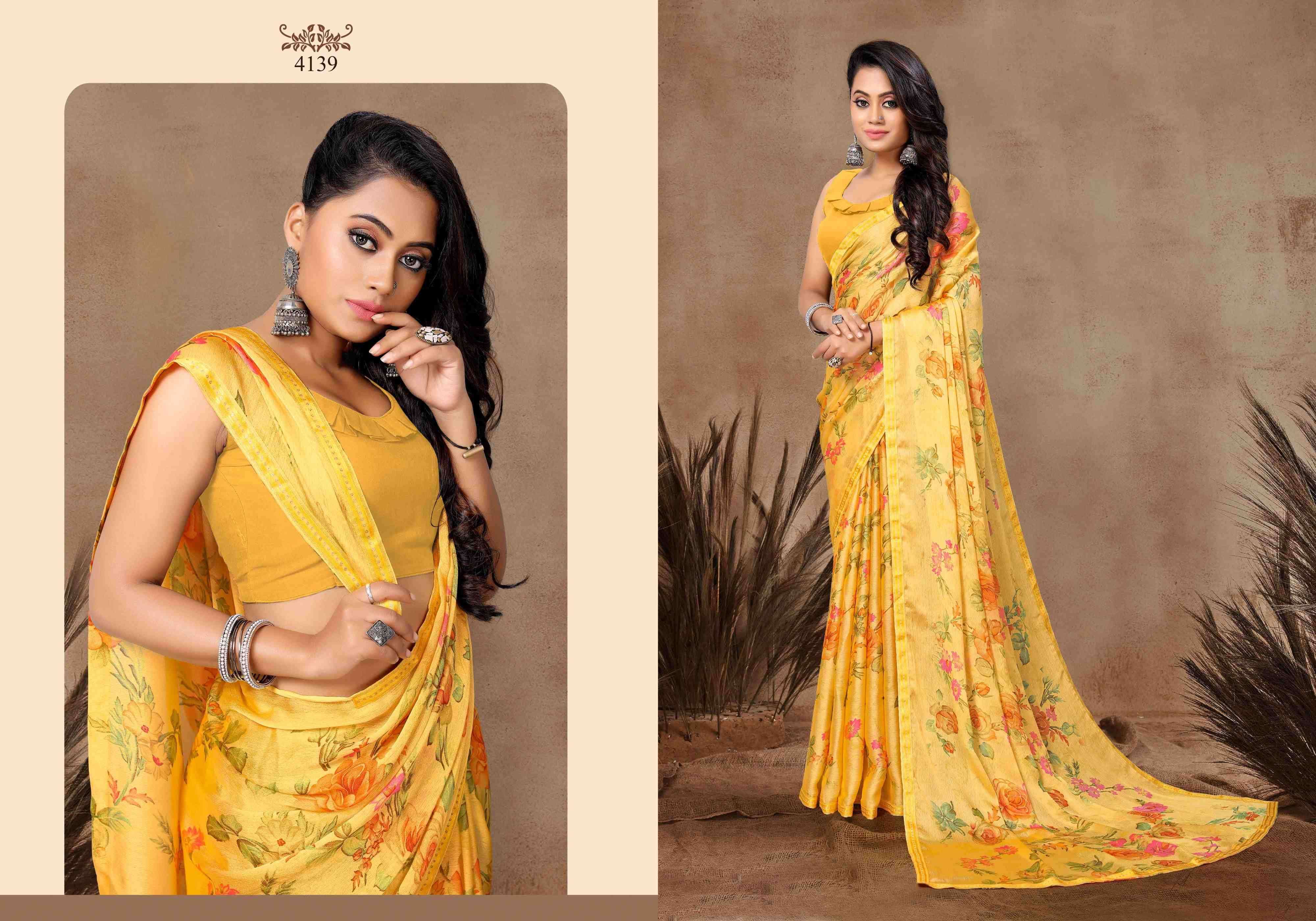 KASHMIRA BY BARGAD INDIAN TRADITIONAL WEAR COLLECTION BEAUTIFUL STYLISH FANCY COLORFUL PARTY WEAR & OCCASIONAL WEAR CHIFFON SAREES AT WHOLESALE PRICE