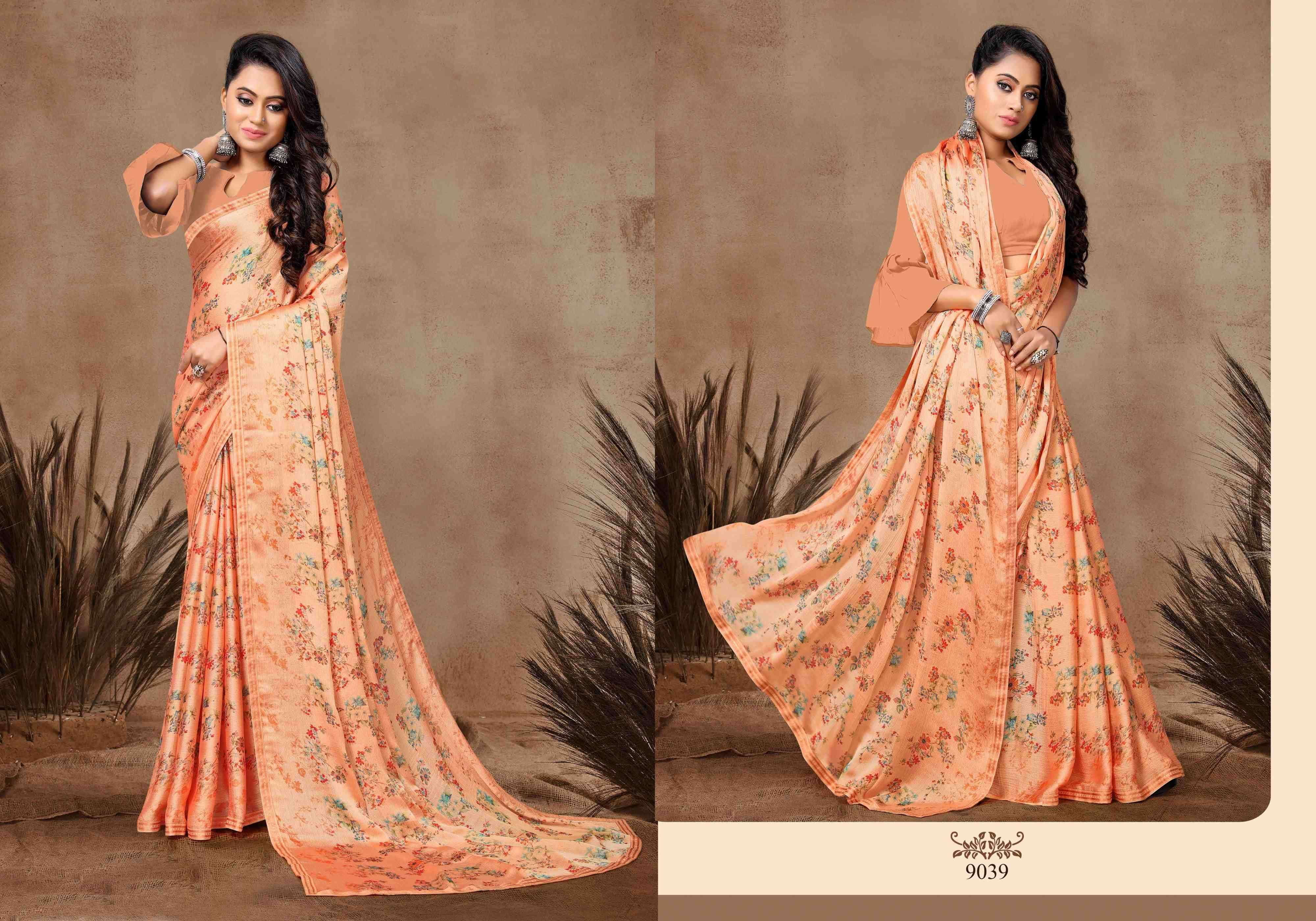 KASHMIRA BY BARGAD INDIAN TRADITIONAL WEAR COLLECTION BEAUTIFUL STYLISH FANCY COLORFUL PARTY WEAR & OCCASIONAL WEAR CHIFFON SAREES AT WHOLESALE PRICE