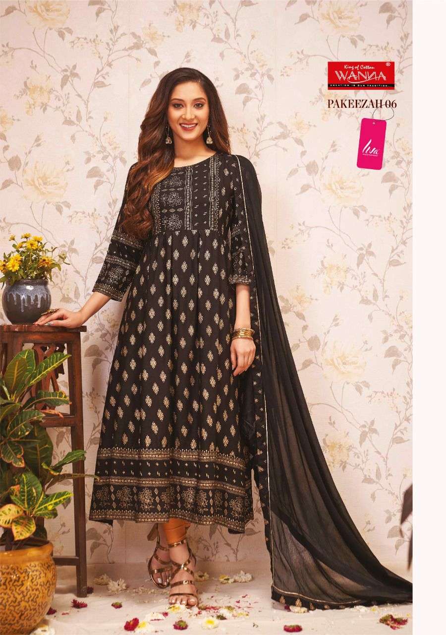 PAKEEZAH BY WANNA 01 TO 07 SERIES BEAUTIFUL STYLISH FANCY COLORFUL CASUAL WEAR & ETHNIC WEAR RAYON SLUB GOWNS WITH DUPATTA AT WHOLESALE PRICE