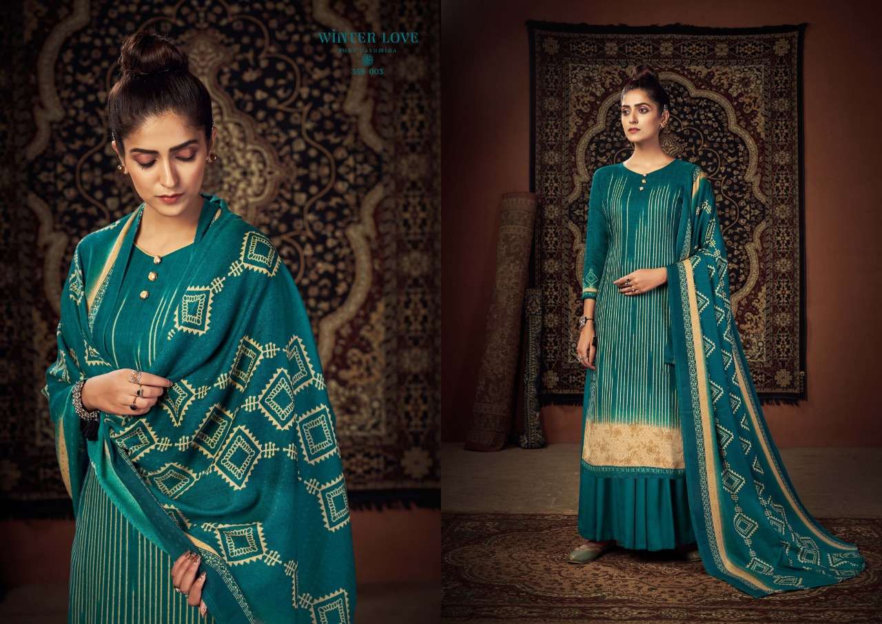 Winter Love 359 Series By Zulfat 359-001 To 359-010 Series Beautiful Festive Suits Stylish Fancy Colorful Casual Wear & Ethnic Wear Pure Pashmina Print Dresses At Wholesale Price