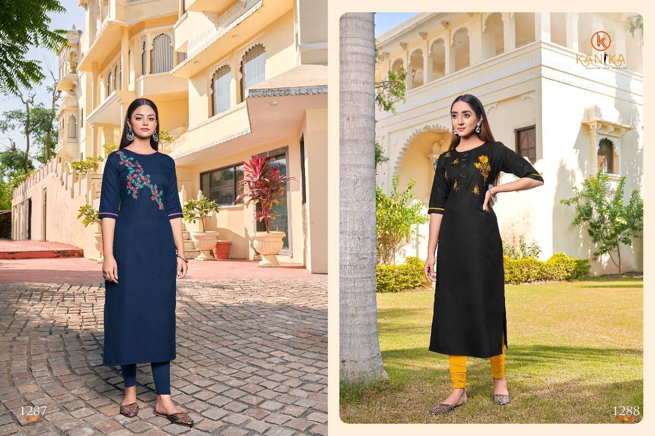 ADITI VOL-11 BY KANIKA 1283 TO 1292 SERIES DESIGNER STYLISH FANCY COLORFUL BEAUTIFUL PARTY WEAR & ETHNIC WEAR COLLECTION RUBY SILK EMBROIDERED KURTIS AT WHOLESALE PRICE