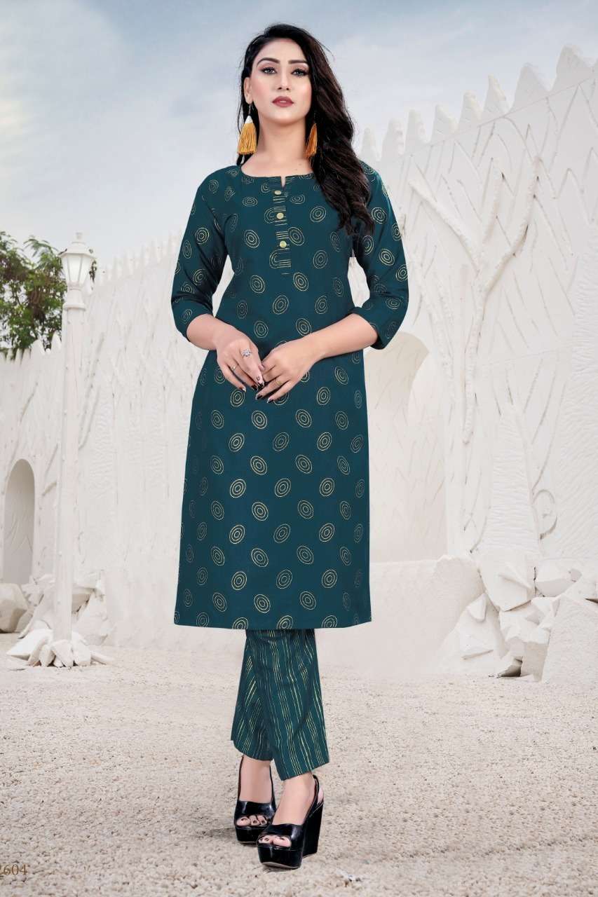 VD-055-176 BY KAAMIRI 01 TO 03 SERIES FANCY BEAUTIFUL COLORFUL CASUAL WEAR & ETHNIC WEAR COTTON KURTIS WITH BOTTOM AT WHOLESALE PRICE