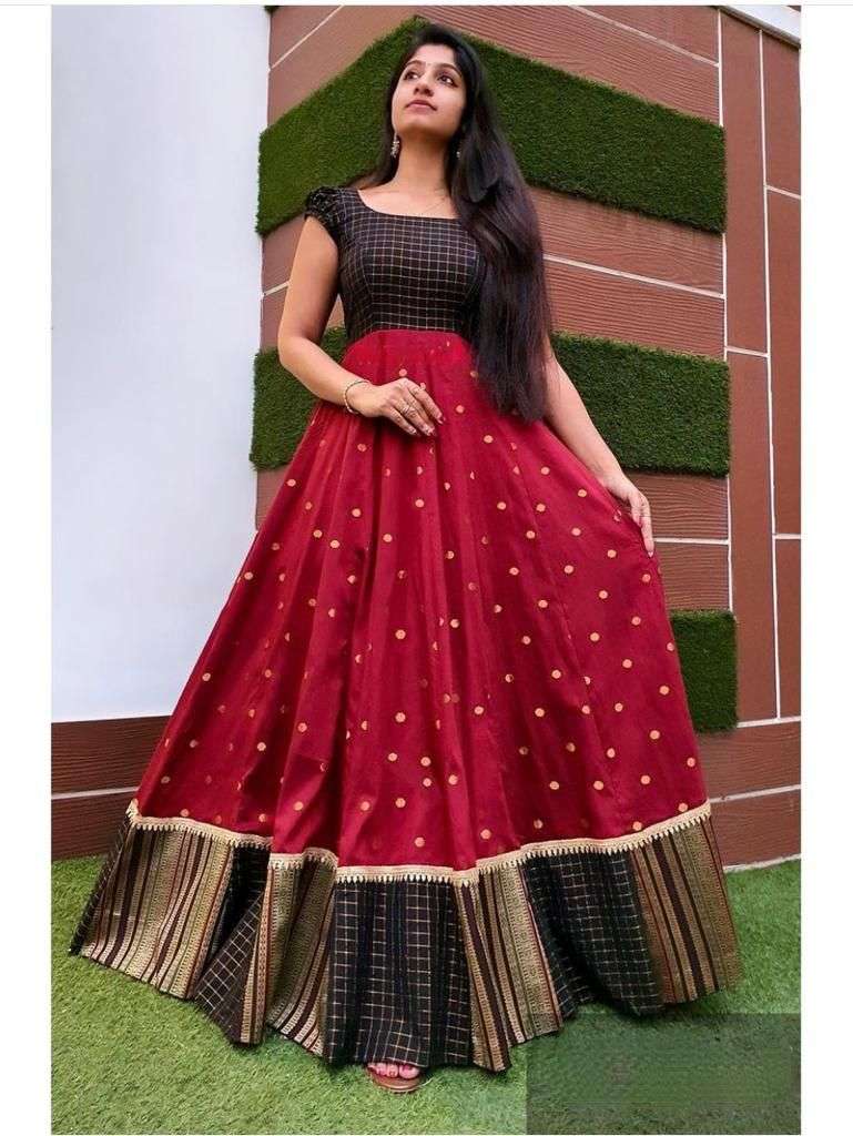 FUMKA GOWN VOL-2 BY FASHID WHOLESALE BEAUTIFUL STYLISH FANCY COLORFUL CASUAL WEAR & ETHNIC WEAR SLUB GOWNS AT WHOLESALE PRICE