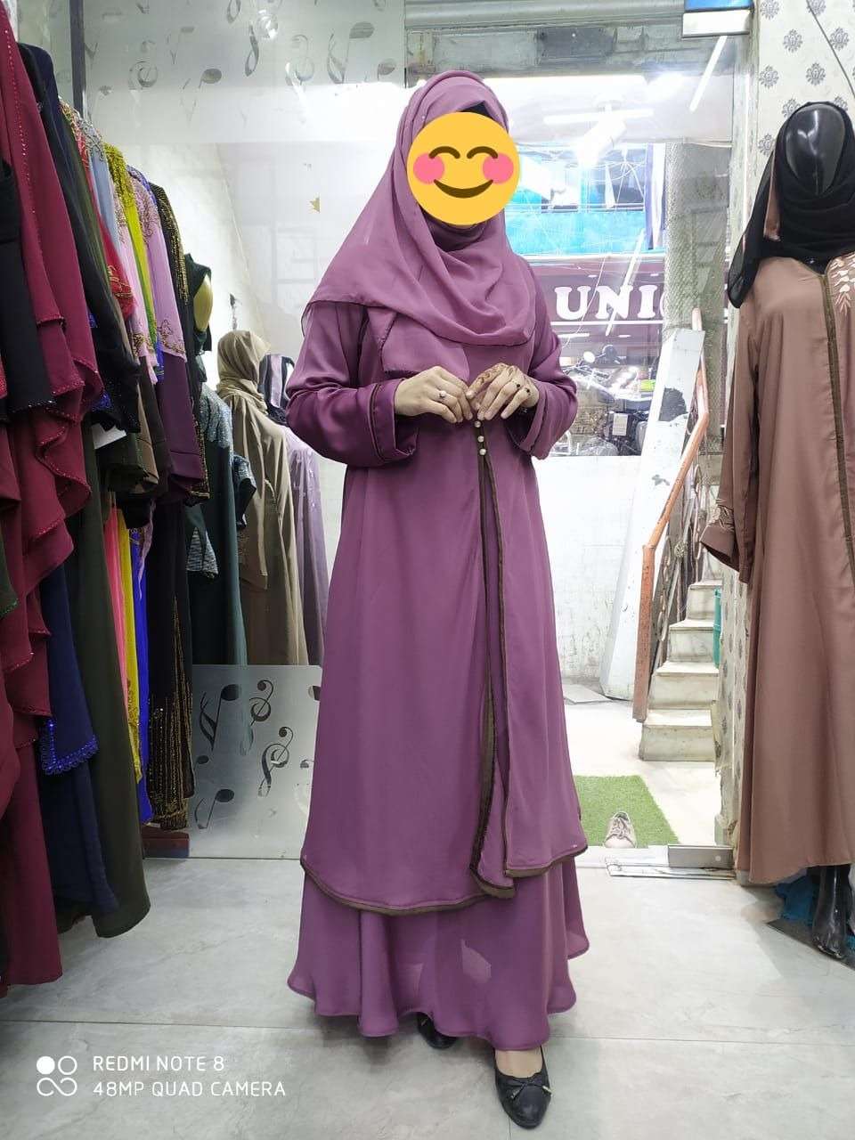 DOUBLE LAYER SLIT 3 BUTTON BY FASHID WHOLESALE 01 TO 10 SERIES BEAUTIFUL STYLISH FANCY COLORFUL CASUAL WEAR & ETHNIC WEAR FANCY BURQA AT WHOLESALE PRICE