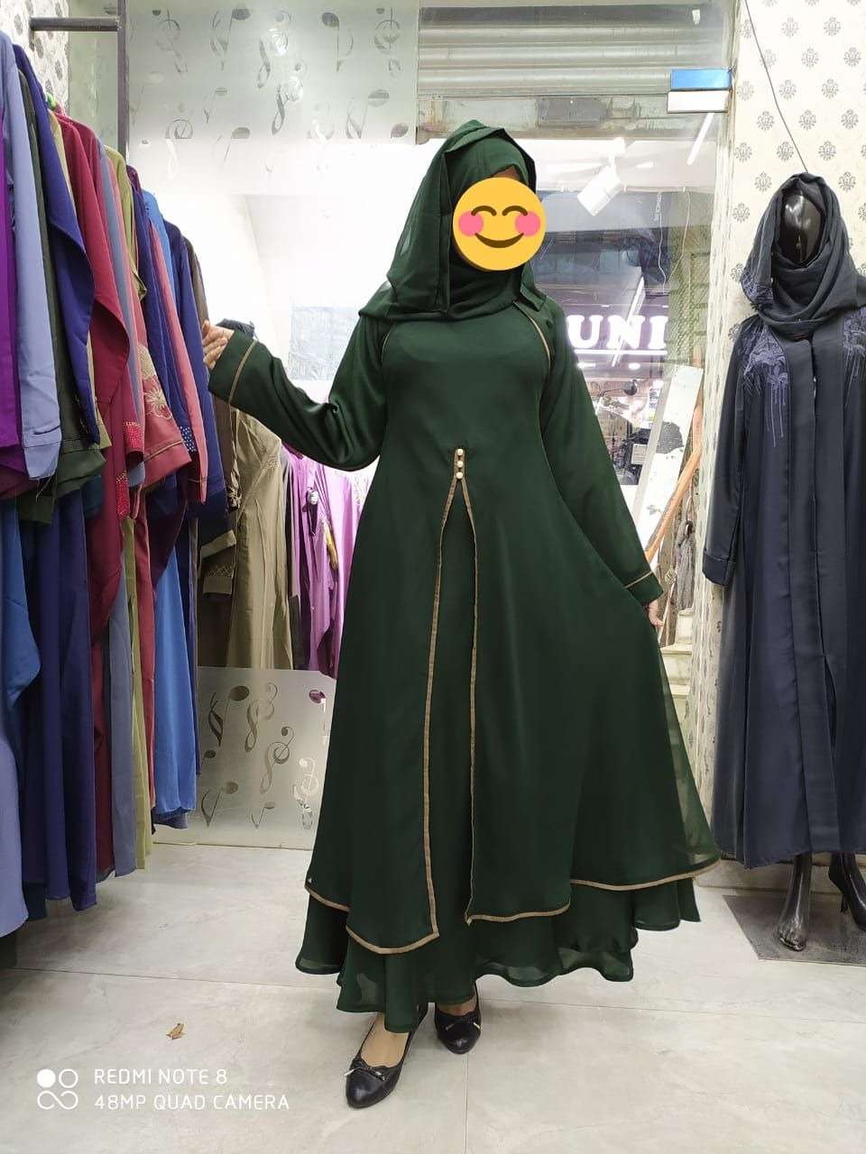 DOUBLE LAYER SLIT 3 BUTTON BY FASHID WHOLESALE 01 TO 10 SERIES BEAUTIFUL STYLISH FANCY COLORFUL CASUAL WEAR & ETHNIC WEAR FANCY BURQA AT WHOLESALE PRICE