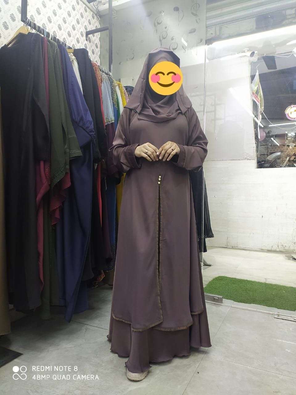 DOUBLE LAYER SLIT 3 BUTTON BY FASHID WHOLESALE 01 TO 10 SERIES BEAUTIFUL STYLISH FANCY COLORFUL CASUAL WEAR & ETHNIC WEAR FANCY BURQA AT WHOLESALE PRICE