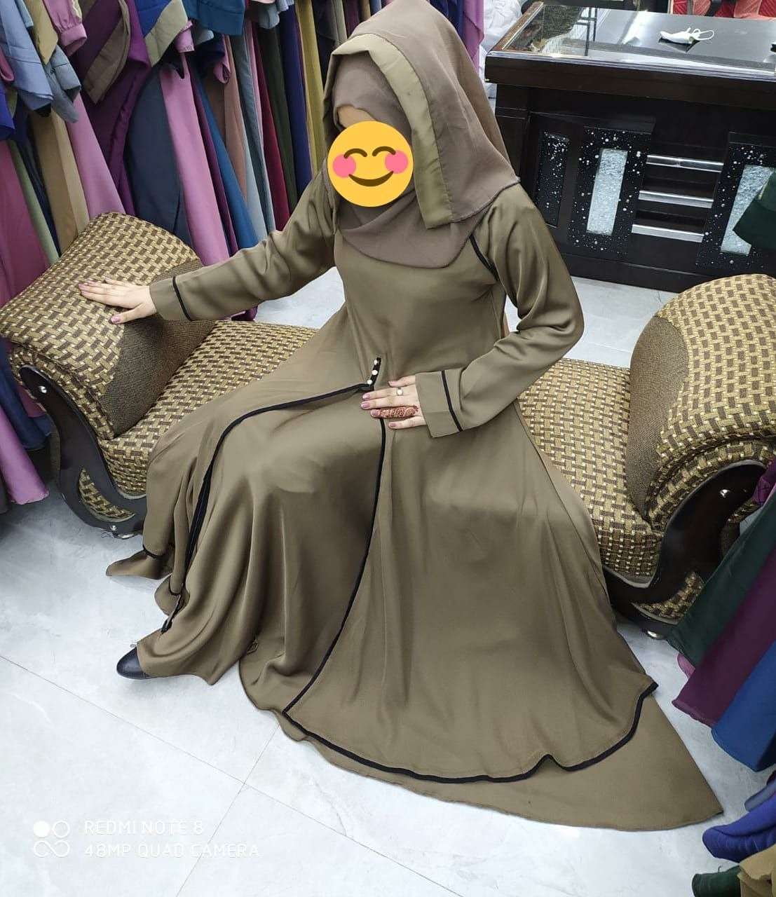 DOUBLE LAYER SLIT 3 BUTTON BY FASHID WHOLESALE 01 TO 10 SERIES BEAUTIFUL STYLISH FANCY COLORFUL CASUAL WEAR & ETHNIC WEAR FANCY BURQA AT WHOLESALE PRICE