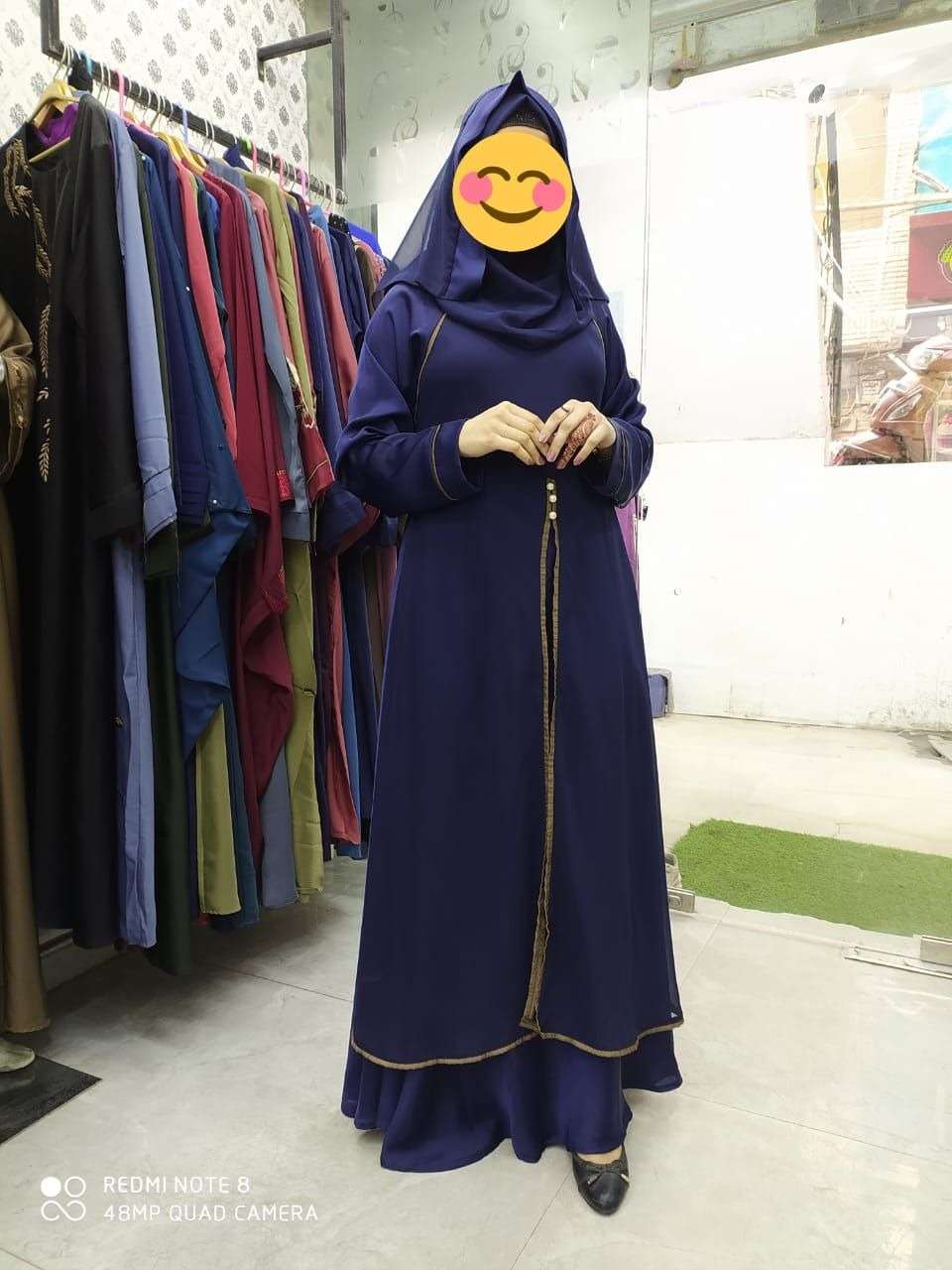 DOUBLE LAYER SLIT 3 BUTTON BY FASHID WHOLESALE 01 TO 10 SERIES BEAUTIFUL STYLISH FANCY COLORFUL CASUAL WEAR & ETHNIC WEAR FANCY BURQA AT WHOLESALE PRICE