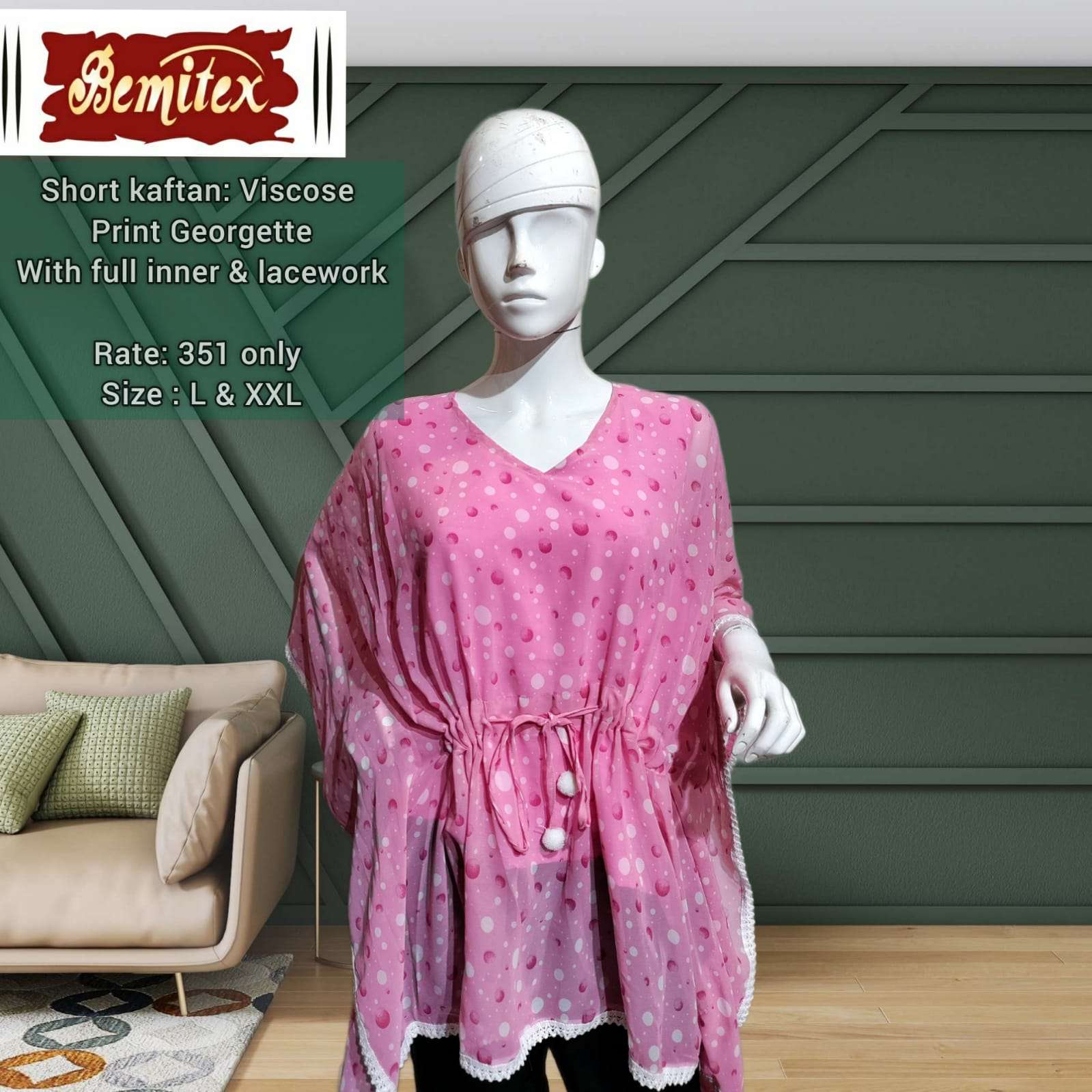 SHORT KAFTAAN VOL-2 BY BEMITEX 201 TO 204 SERIES BEAUTIFUL STYLISH FANCY COLORFUL CASUAL WEAR & ETHNIC WEAR VISCOSE GEORGETTE PRINT TOPS AT WHOLESALE PRICE