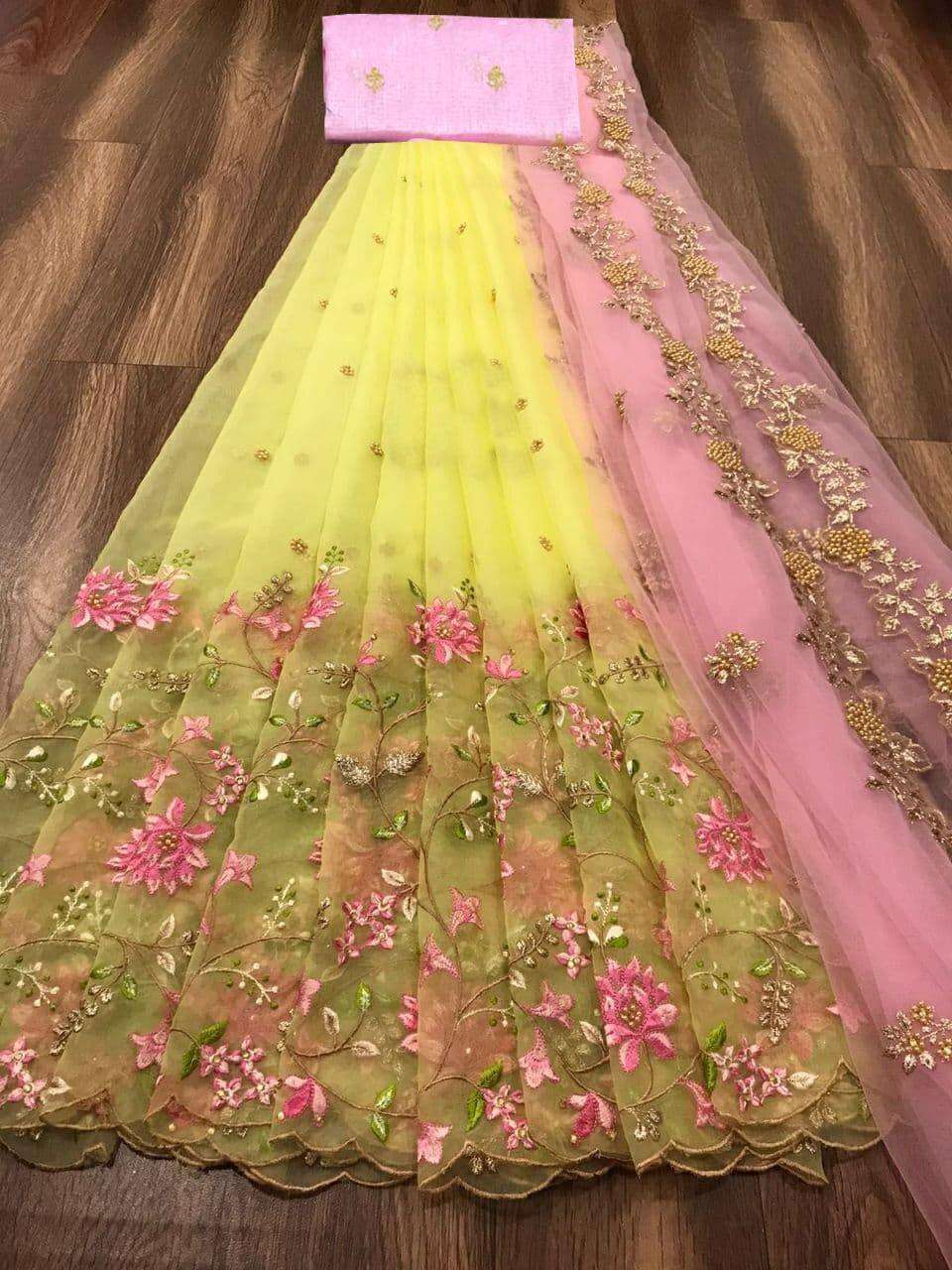 Kr-1011 By Fashid Wholesale 01 To 04 Series Indian Traditional Beautiful Stylish Designer Banarasi Silk Jacquard Embroidered Party Wear Heavy Net Lehengas At Wholesale Price
