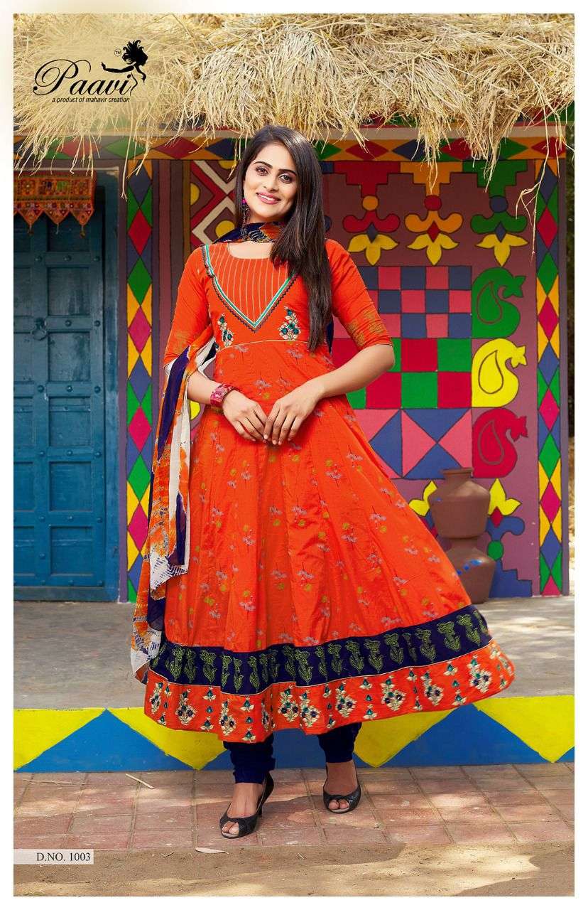 PANNA VOL-17 BY PAAVI 1001 TO 1008 SERIES BEAUTIFUL SUITS COLORFUL STYLISH FANCY CASUAL WEAR & ETHNIC WEAR CAMBRIC COTTON DRESSES AT WHOLESALE PRICE