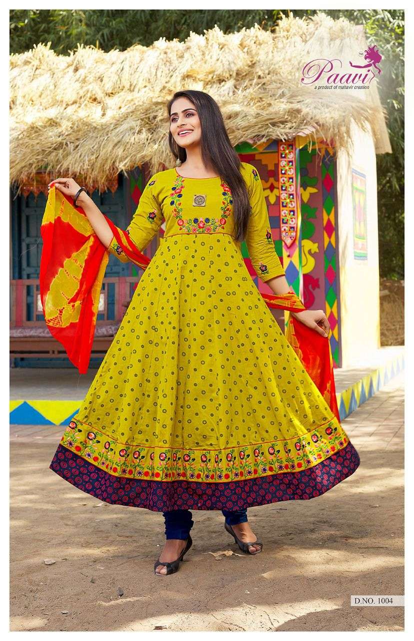 PANNA VOL-17 BY PAAVI 1001 TO 1008 SERIES BEAUTIFUL SUITS COLORFUL STYLISH FANCY CASUAL WEAR & ETHNIC WEAR CAMBRIC COTTON DRESSES AT WHOLESALE PRICE