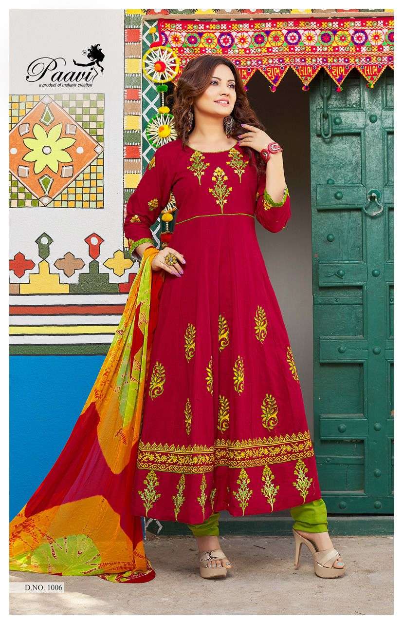 PANNA VOL-17 BY PAAVI 1001 TO 1008 SERIES BEAUTIFUL SUITS COLORFUL STYLISH FANCY CASUAL WEAR & ETHNIC WEAR CAMBRIC COTTON DRESSES AT WHOLESALE PRICE