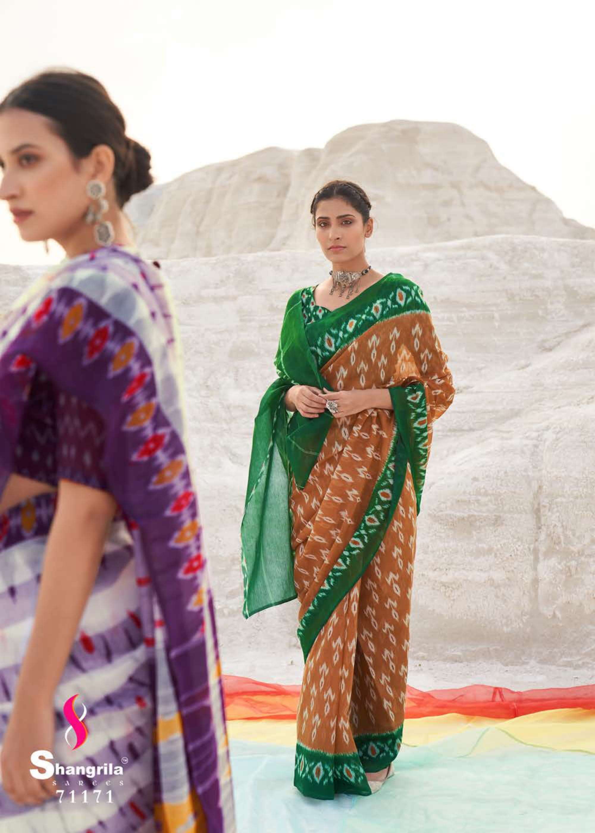 MULMUL COTTON VOL-2 BY SHANGRILA 71171 TO 71182 SERIES INDIAN TRADITIONAL WEAR COLLECTION BEAUTIFUL STYLISH FANCY COLORFUL PARTY WEAR & OCCASIONAL WEAR COTTON PRINTED SAREES AT WHOLESALE PRICE