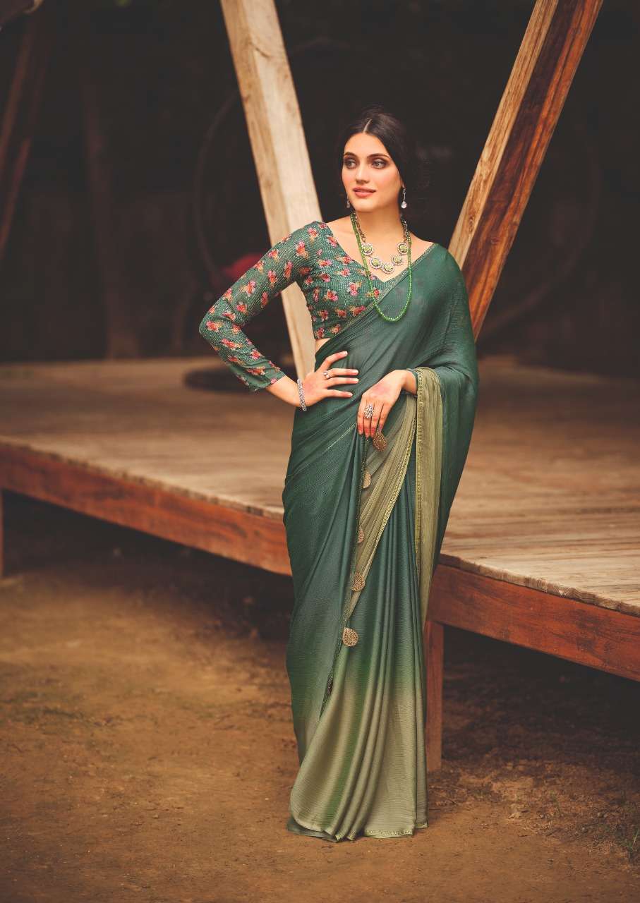 Aruna By Sr 01 To 10 Series Indian Traditional Wear Collection Beautiful Stylish Fancy Colorful Party Wear & Occasional Wear Velvet Chiffon Sarees At Wholesale Price