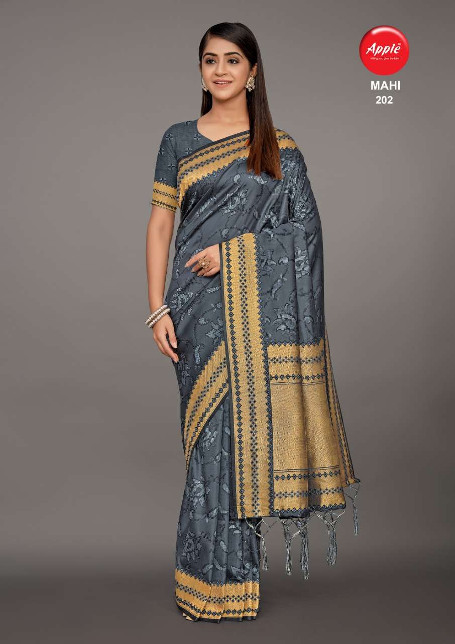 MAHI VOL-2 BY APPLE 201 TO 208 SERIES INDIAN TRADITIONAL WEAR COLLECTION BEAUTIFUL STYLISH FANCY COLORFUL PARTY WEAR & OCCASIONAL WEAR PURE DOLA SILK SAREES AT WHOLESALE PRICE