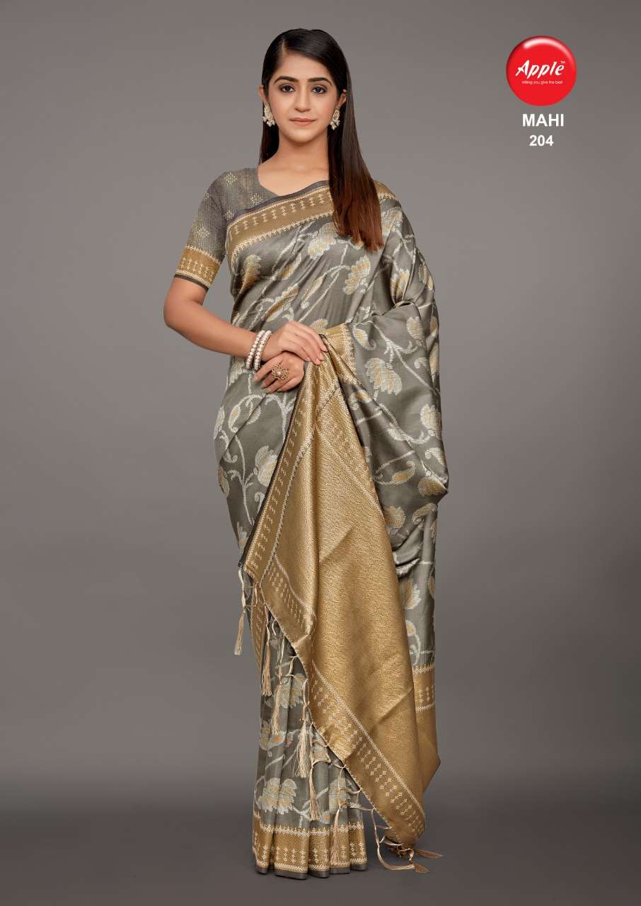 MAHI VOL-2 BY APPLE 201 TO 208 SERIES INDIAN TRADITIONAL WEAR COLLECTION BEAUTIFUL STYLISH FANCY COLORFUL PARTY WEAR & OCCASIONAL WEAR PURE DOLA SILK SAREES AT WHOLESALE PRICE