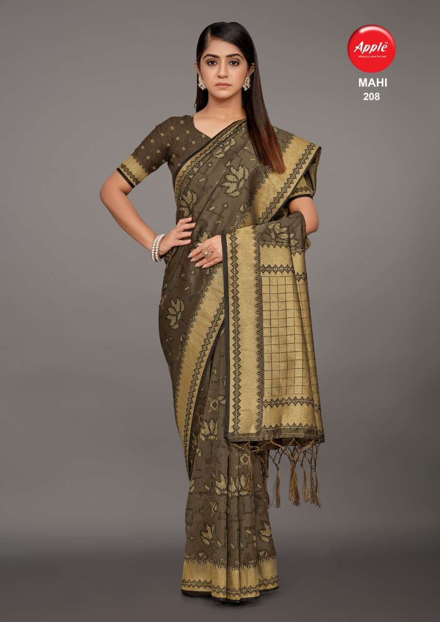 MAHI VOL-2 BY APPLE 201 TO 208 SERIES INDIAN TRADITIONAL WEAR COLLECTION BEAUTIFUL STYLISH FANCY COLORFUL PARTY WEAR & OCCASIONAL WEAR PURE DOLA SILK SAREES AT WHOLESALE PRICE