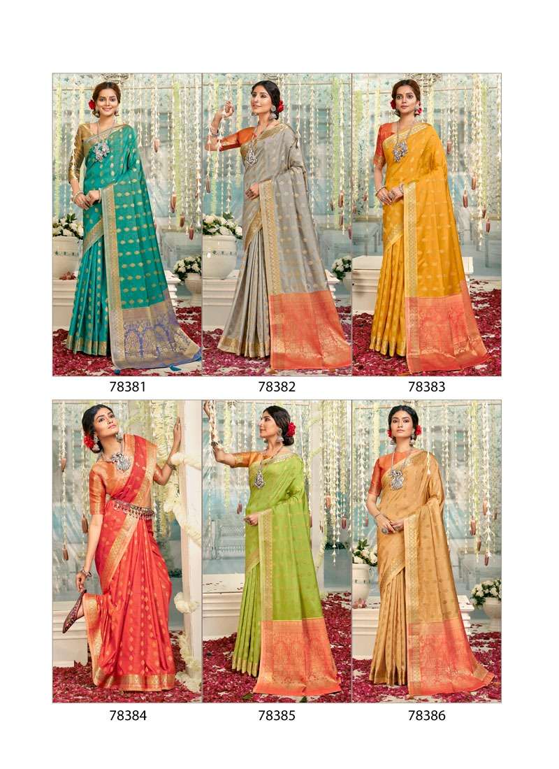 SAKHIYAN BY LIFESTYLE 78381 TO 78386 SERIES INDIAN TRADITIONAL WEAR COLLECTION BEAUTIFUL STYLISH FANCY COLORFUL PARTY WEAR & OCCASIONAL WEAR KATAN SILK SAREES AT WHOLESALE PRICE