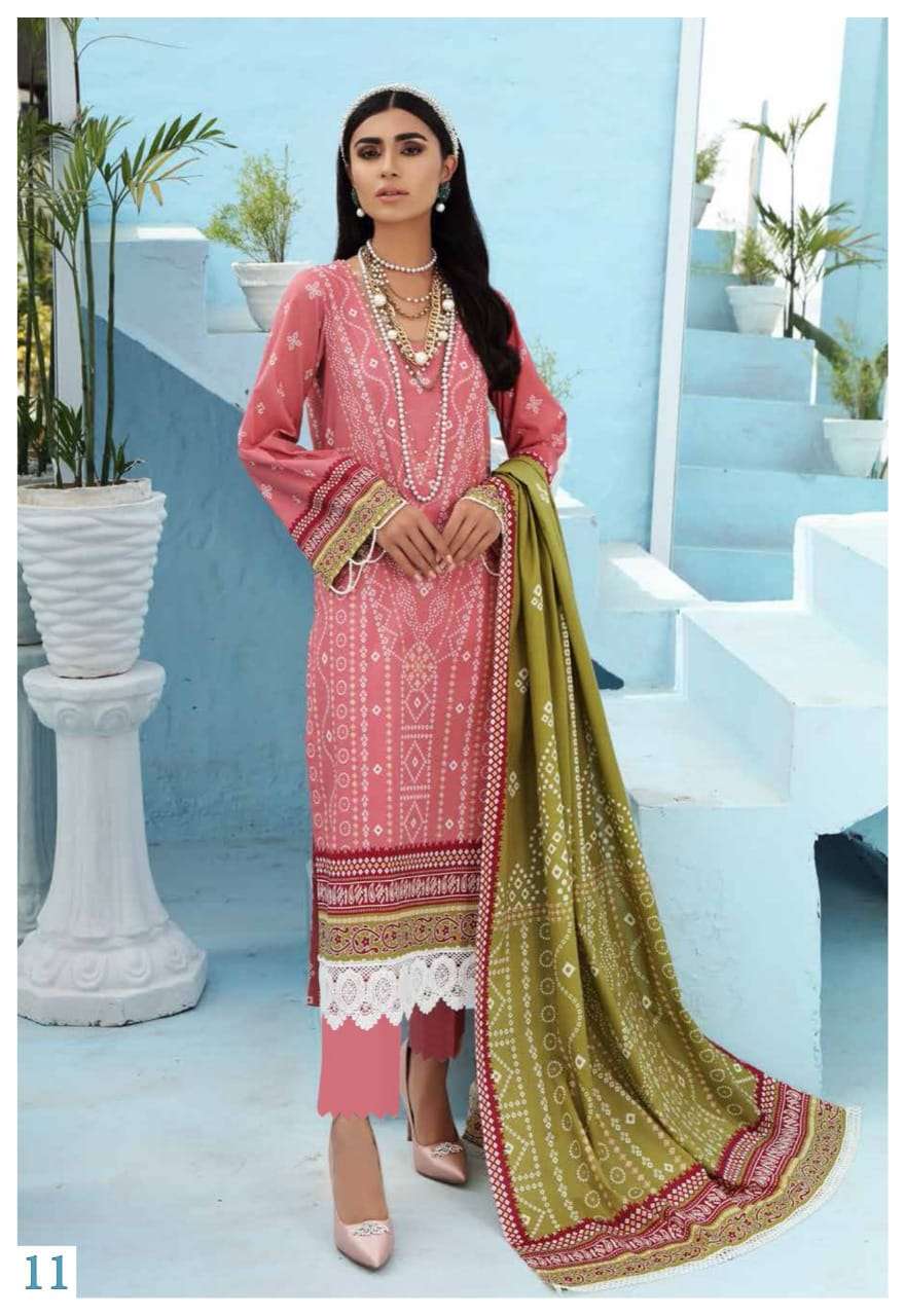 SANA SAFINAZ LUXURY LAWN COLLECTION VOL 11 BY FASHID WHOLESALE 11 TO 18 SERIES BEAUTIFUL SUITS