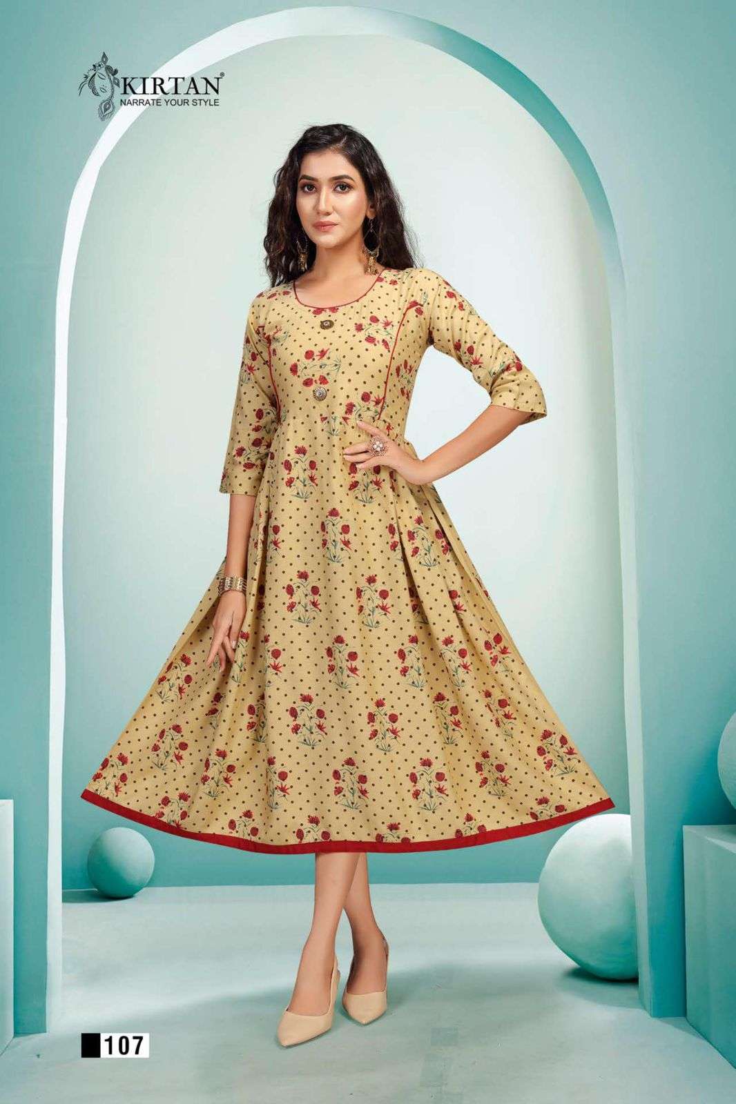 NITYA BY KIRTAN 101 TO 108 SERIES DESIGNER STYLISH FANCY COLORFUL BEAUTIFUL PARTY WEAR & ETHNIC WEAR COLLECTION RAYON PRINT KURTIS AT WHOLESALE PRICE