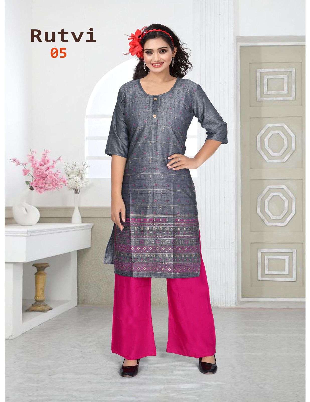 RUTVI BY BEAUTY QUEEN 01 TO 10 SERIES DESIGNER STYLISH FANCY COLORFUL BEAUTIFUL PARTY WEAR & ETHNIC WEAR COLLECTION RAYON LUREX KURTIS AT WHOLESALE PRICE