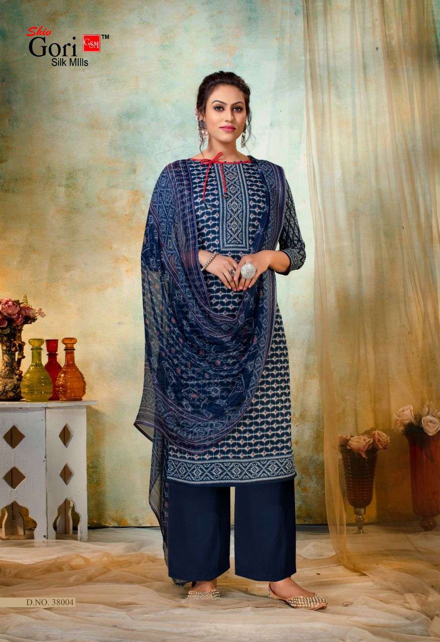 PUNJABI KUDI VOL-38 BY SHIV GORI SILK MILLS 38001 TO 38012 SERIES BEAUTIFUL WINTER COLLECTION SUITS STYLISH FANCY COLORFUL CASUAL WEAR & ETHNIC WEAR COTTON PRINT DRESSES AT WHOLESALE PRICE