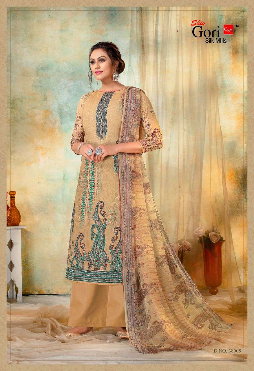 PUNJABI KUDI VOL-38 BY SHIV GORI SILK MILLS 38001 TO 38012 SERIES BEAUTIFUL WINTER COLLECTION SUITS STYLISH FANCY COLORFUL CASUAL WEAR & ETHNIC WEAR COTTON PRINT DRESSES AT WHOLESALE PRICE