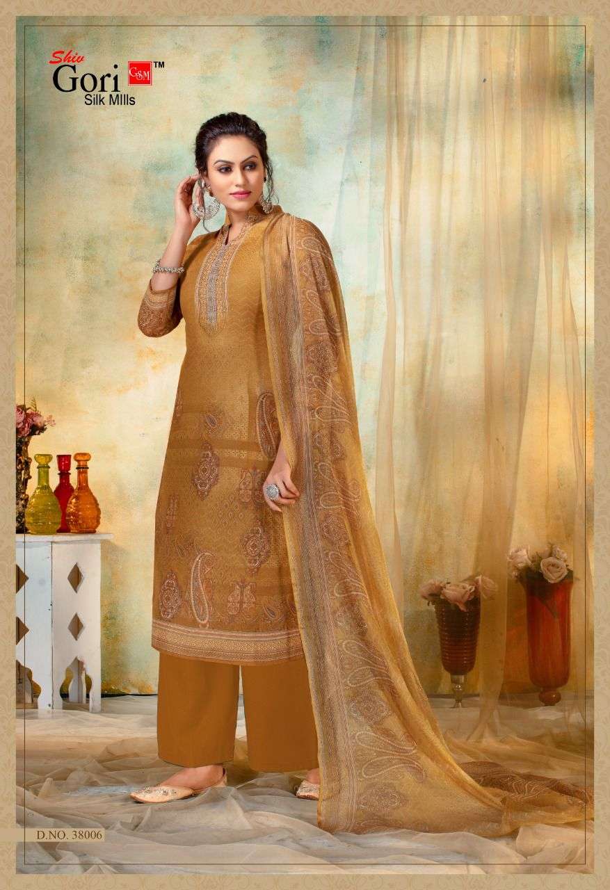 PUNJABI KUDI VOL-38 BY SHIV GORI SILK MILLS 38001 TO 38012 SERIES BEAUTIFUL WINTER COLLECTION SUITS STYLISH FANCY COLORFUL CASUAL WEAR & ETHNIC WEAR COTTON PRINT DRESSES AT WHOLESALE PRICE