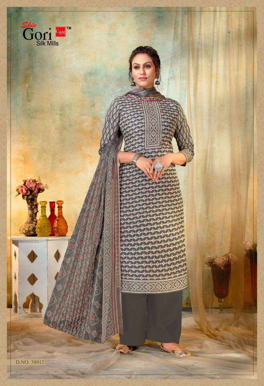 PUNJABI KUDI VOL-38 BY SHIV GORI SILK MILLS 38001 TO 38012 SERIES BEAUTIFUL WINTER COLLECTION SUITS STYLISH FANCY COLORFUL CASUAL WEAR & ETHNIC WEAR COTTON PRINT DRESSES AT WHOLESALE PRICE